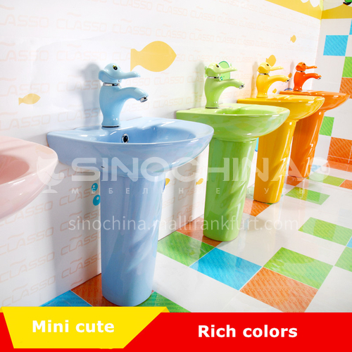  ceramic pedestal basin blue pink green yellow orange ceramic basin